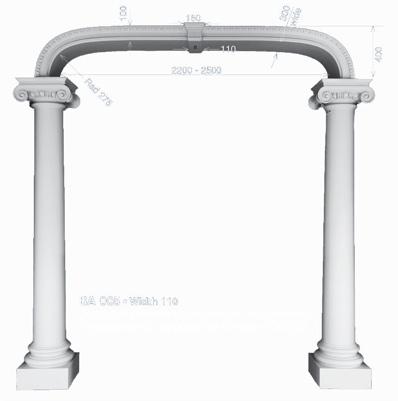 decorative plaster archways