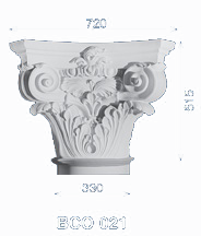 decorative plaster column