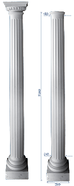 decorative plaster column