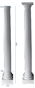 decorative plaster column